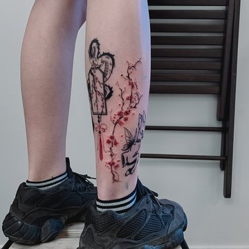 women’s leg tattoos